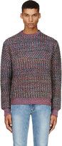 Thumbnail for your product : Kris Van Assche Krisvanassche Orange & Blue Marled Chunky Knit Sweater
