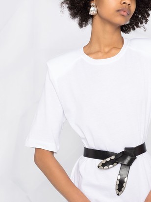 FEDERICA TOSI Shoulder-Pad Detail Short-Sleeve Dress