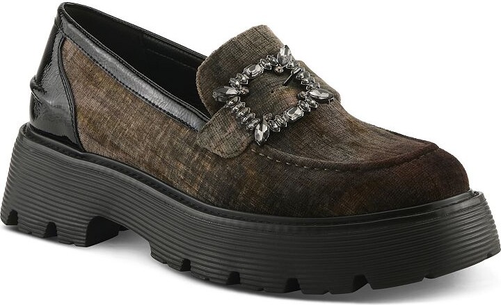 Morhua Women's Slip-On Loafers With Buckle Detail