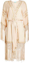 Thumbnail for your product : Melissa Odabash Belted Cover-Up with Embroidery and Fringing