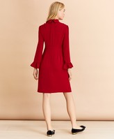 Thumbnail for your product : Brooks Brothers Crepe Ruffle-Trimmed Dress