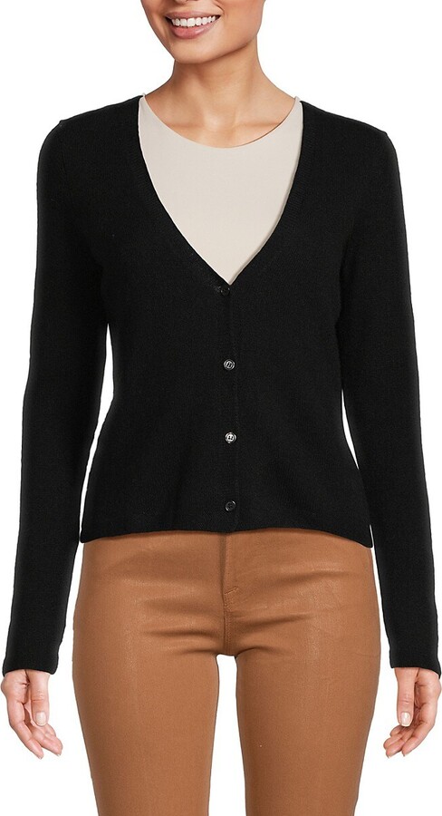 Sofia Cashmere Cashmere Solid Cardigan
