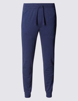 Marks and Spencer Pure Cotton Slim Fit Zipped Jogger