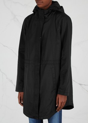 Eileen Fisher Black Hooded Cotton Blend Jacket