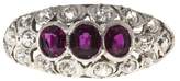 Thumbnail for your product : Platinum with 0.35ct Diamond and 0.75ct Red Ruby Art Deco Ring Size 7
