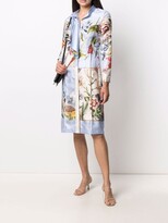 Thumbnail for your product : Ferragamo Scrapbook-print silk dress