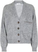Thumbnail for your product : Brunello Cucinelli Mohair, wool and cashmere-blend cardigan