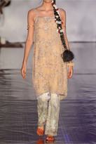Thumbnail for your product : Ashish Embellished Crepe Dress - Beige