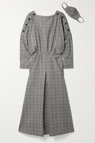 Thumbnail for your product : Roland Mouret Fordham Checked Wool And Cashmere-blend Midi Dress - Black