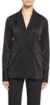 Thumbnail for your product : Rag & Bone Adler Double-Breasted Satin Blazer Top, Black