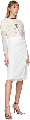 Commission SSENSE Exclusive White Lace Pencil Skirt