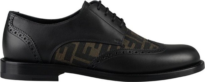 Fendi FF-Motif Detail Derby Lace-Up Shoes