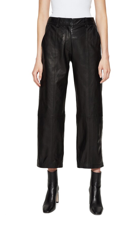 Anine Bing Leah Crop Leather Pants - ShopStyle