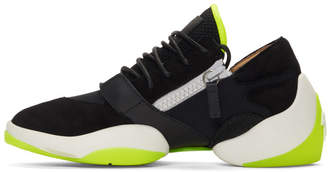 Giuseppe Zanotti Black and White Suede Light Jump Sneakers
