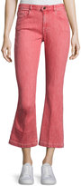 Thumbnail for your product : Frame Le Color Crop Mini Boot-Cut Jeans, Crimson