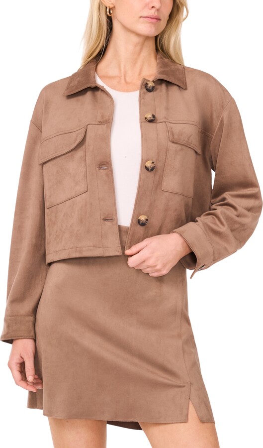 Vince Camuto Women's Cropped Faux-Suede Jacket
