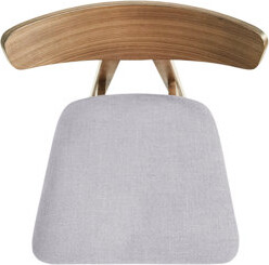 Corrigan Studio Mid-Century Counter Stool Pair - Dark Grey Upholstered Seating On Rubberwood Legs 2 With Elegant