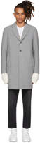 Thumbnail for your product : MSGM Grey Neoprene Wool Coat