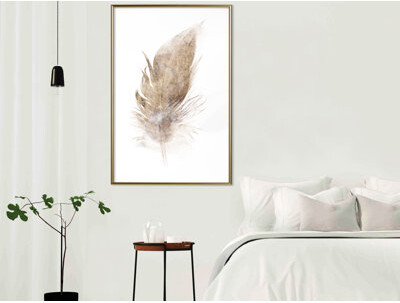 East Urban Home Lost Feather - Single Picture Frame Print