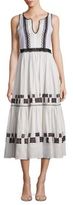 Thumbnail for your product : Suno Embroidered Cotton Leaf Gown