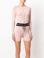 Thumbnail for your product : La Perla hooded track style playsuit