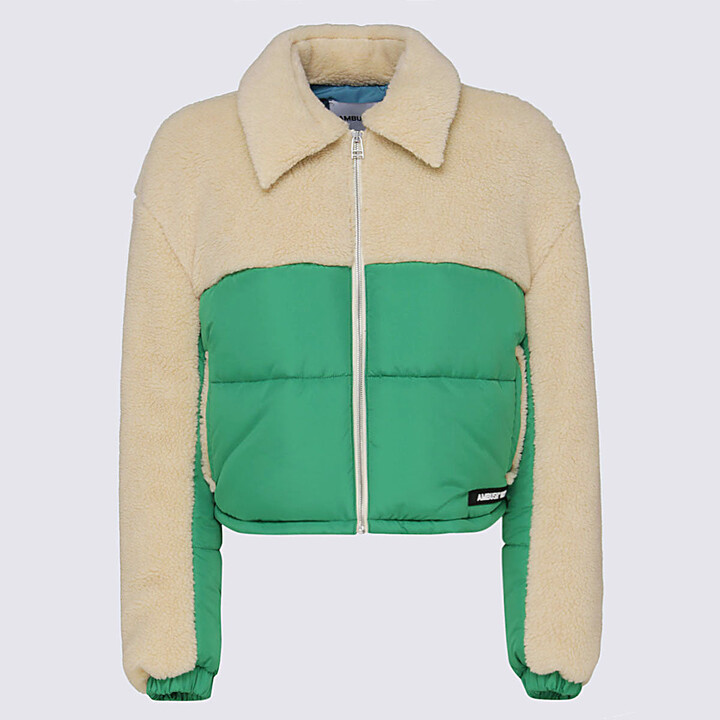 Ambush Beige And Green Down Jacket ShopStyle