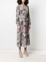 Thumbnail for your product : Saloni Patchwork Floral-Print Silk Dress