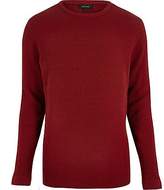 Thumbnail for your product : River Island Red waffle texture jumper
