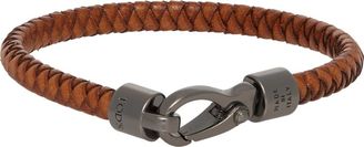 Tod's Woven Leather Bracelet-Nude