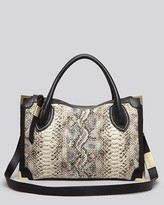 Thumbnail for your product : Foley + Corinna Satchel - Woven Snake Print Framed
