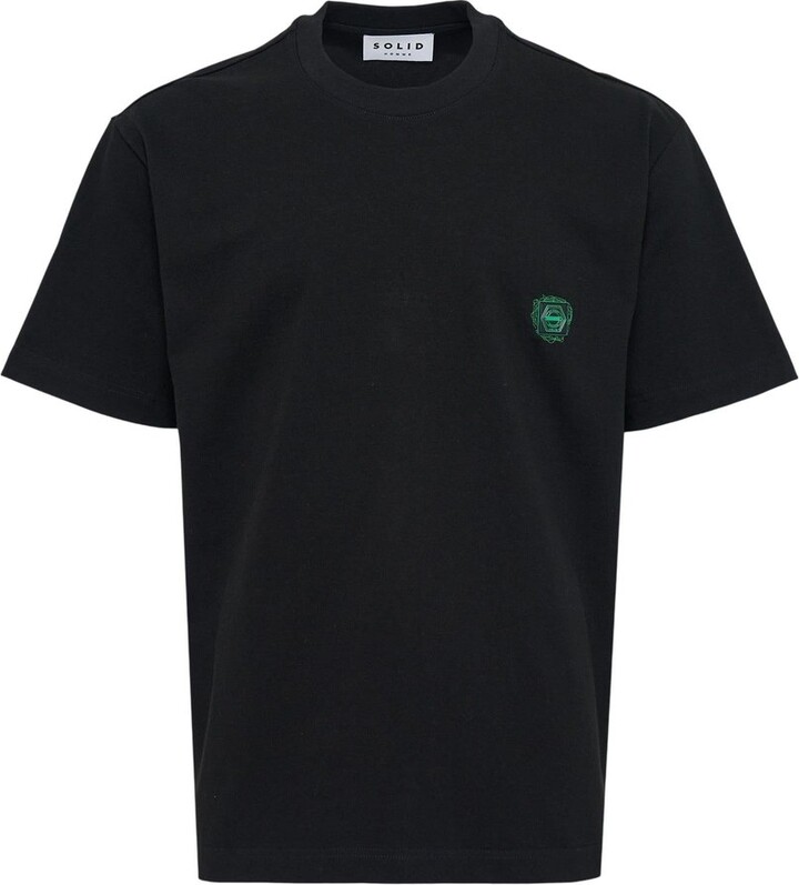 Solid Homme Gradient Doodle Embroidery T-Shirt