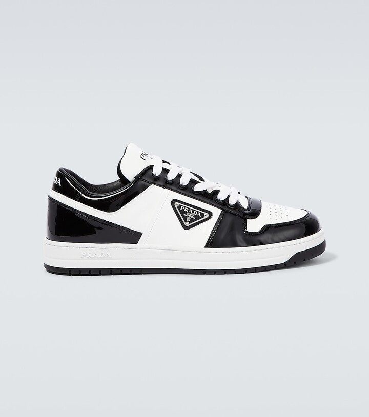 Prada Downtown leather low-top sneakers - ShopStyle Trainers