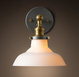 Thumbnail for your product : Restoration Hardware 20th C. Factory Filament Milk Glass Barn Sconce