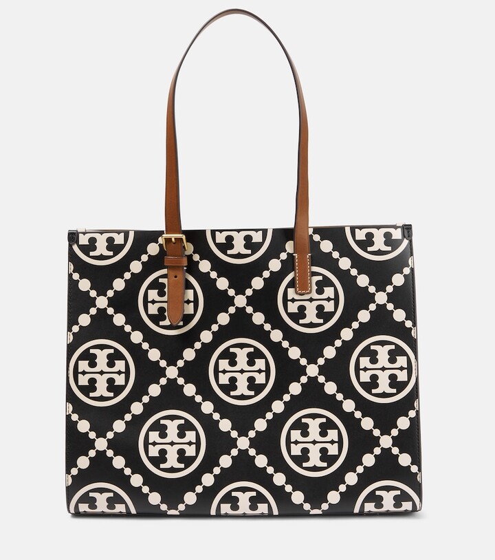 Tory Burch T Monogram embossed leather tote bag