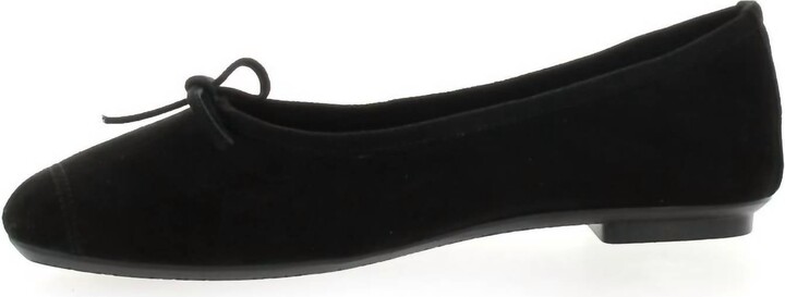 Reqins Women's Harmony Cuir Peau Flats In Noir