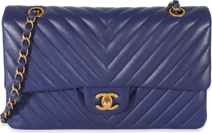 Pre-owned Chanel 2009-2010 Classic Flap Jumbo Shoulder Bag In Blue