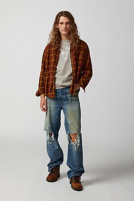 Urban Renewal Vintage Remade Overdyed Flannel Shirt - ShopStyle