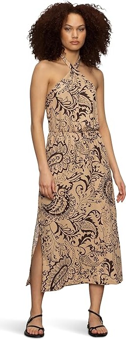 Sanctuary Havana Nights Halter Dress Women's Dress Desert Bandana : XS (US 2), Linen/Rayon