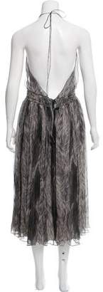 Dolce & Gabbana Silk Halter Dress w/ Tags