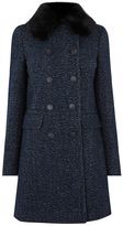 Thumbnail for your product : Warehouse Swing Faux Fur Collar Coat