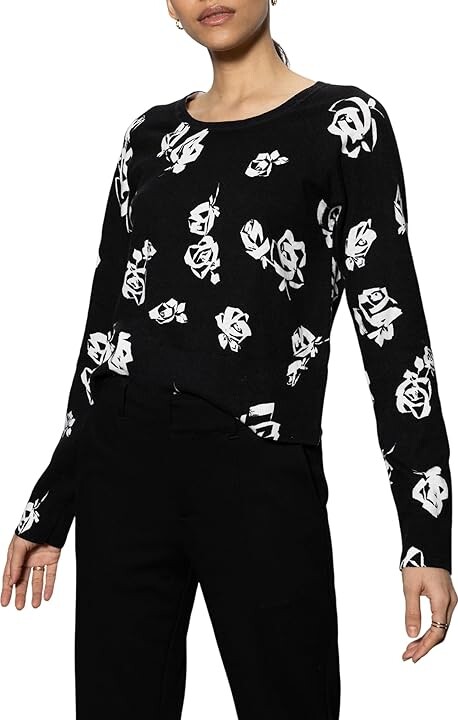 Sanctuary All Day Long Sweater Women's Clothing Rose Pop : MD (US 8), Nylon/Cotton