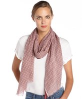 Thumbnail for your product : Gucci pink and burgundy cotton striped accent pattern printed scarf