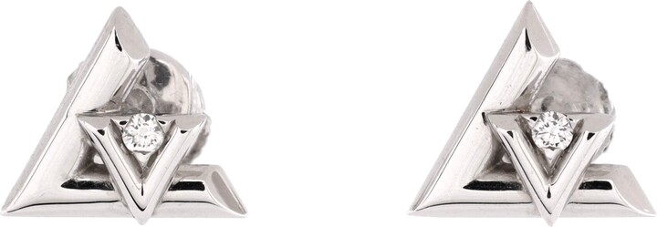 Louis Vuitton Popular LV Volt Silver Upside Down Z-shaped Paved