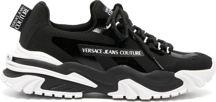 Versace Jeans Couture Panelled Lace-Up Sneakers - ShopStyle