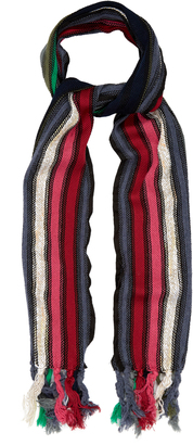 Etro Striped cotton and linen-blend scarf