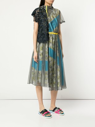 Kolor Floral Panelled Belted Dress
