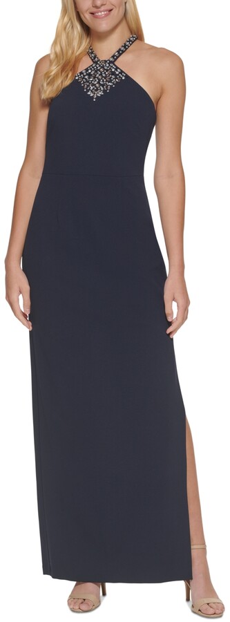 gracella embellished halter dress