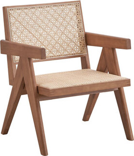 Bay Isle Home Rattan & Natural Finish Accent Chair