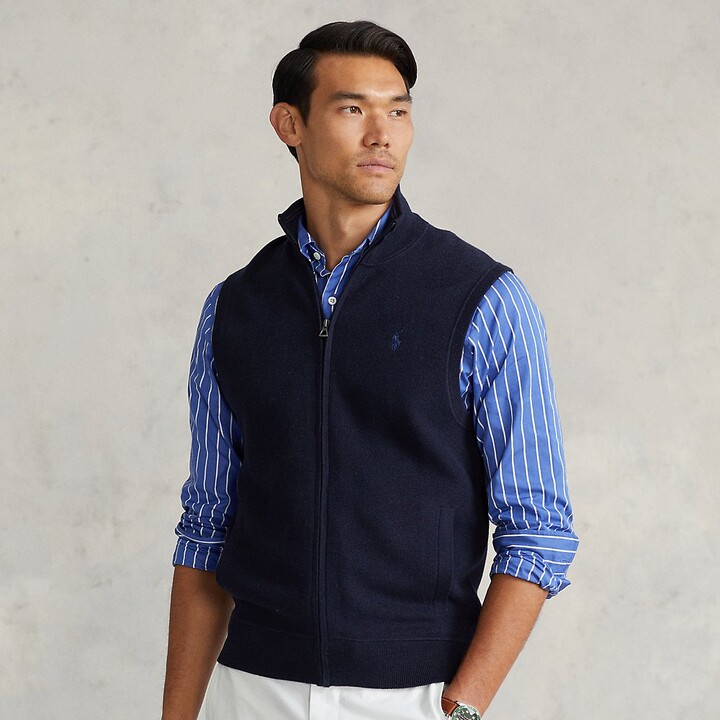 Mens half zip sweater vest Clearance