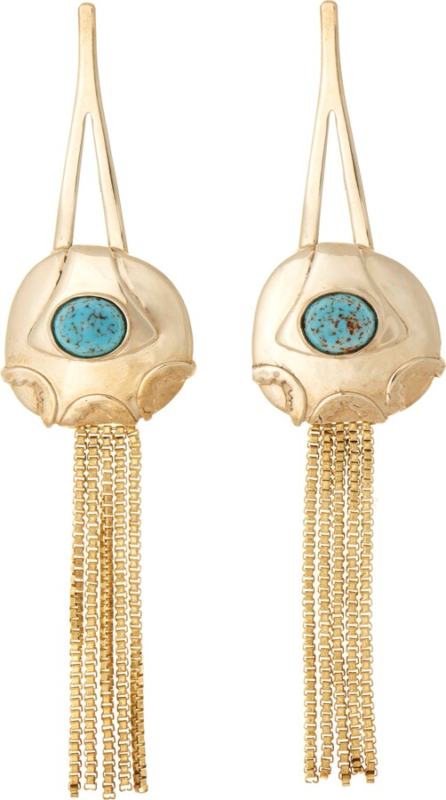 Castlecliff Blue / Gold Storm Earring In Sky